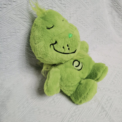 Cuddly Green Shaggy Anime Plush Toy with Glowing Belly - The Perfect Breathing Companion Doll for Kids and Anime Lovers!