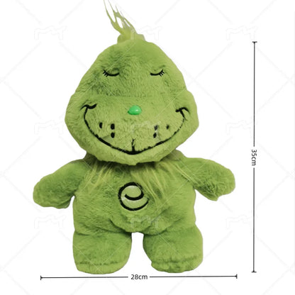 Cuddly Green Shaggy Anime Plush Toy with Glowing Belly - The Perfect Breathing Companion Doll for Kids and Anime Lovers!