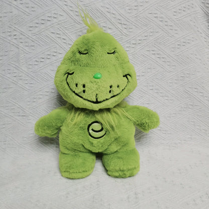 Cuddly Green Shaggy Anime Plush Toy with Glowing Belly - The Perfect Breathing Companion Doll for Kids and Anime Lovers!